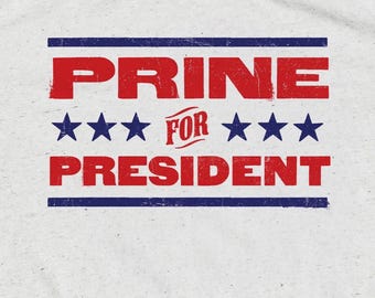 John Prine "Prine for President" Color Fan Art T-Shirt