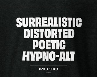 Surrealistic Distorted Poetic Hypno-Alt Music Tee, Indie Rock Graphic Shirt