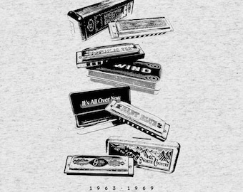 Bob Dylan "1963-1969" Fan Art T-Shirt