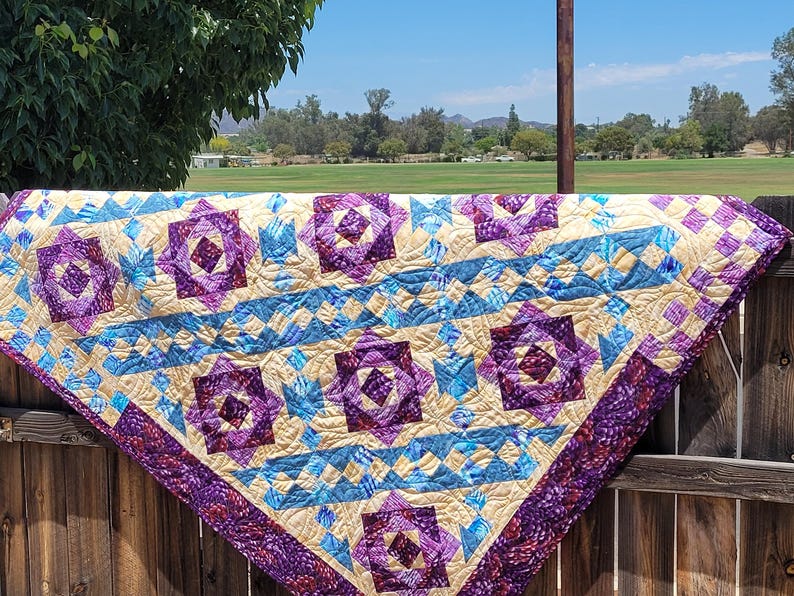 Ladders and Lilies Throw Quilt Pattern | Traditional Piecing (PDF ...
