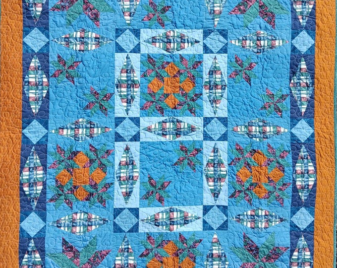 PDF Pattern for Storm at Sea Quilt ,with Template Patterns Twin and ...
