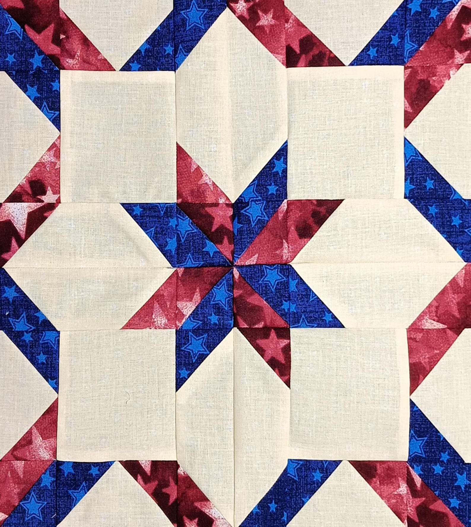 West Virginia Quilt Block Pattern PDF | 12” Star & Triangle Patchwork ...