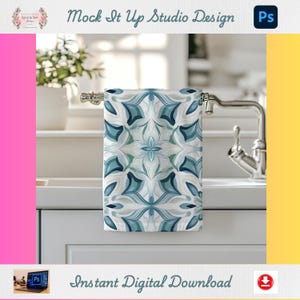 PSD Hand Towel Mockup Bundle: Kitchen & Tea Towel Templates (Digital Download)