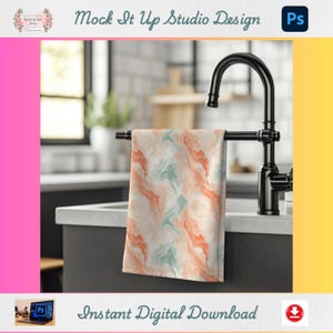 Hand Towel Mockup Bundle: Kitchen & Tea Towel PSD Templates (Digital Download)