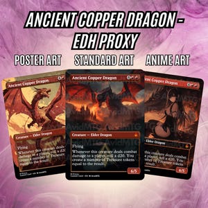 Tarjeta proxy de alto valor EDH del Dragón de Cobre Antiguo - Póster / Estándar / Anime Arts - Proxies de alta calidad para EDH