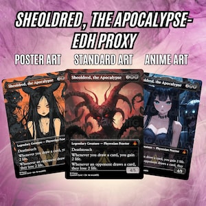 Sheoldred, the Apocalypse EDH hoogwaardige proxykaart - poster | Standaard | Anime Arts: hoogwaardige proxy's voor EDH