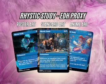Rhystic Study EDH High Value Proxy Card - Poster | Standard | Anime Arts - High Quality Proxies for EDH