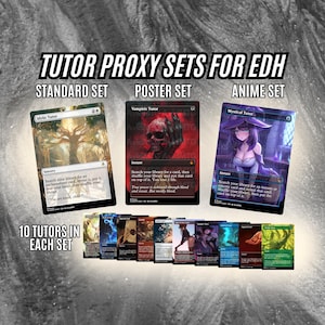 EDH Tutor Proxy Set - 10 Karten-Bundle - Anime / Poster / Standard Arts - Proxy-Karten für EDH/CEDH - Hochwertige benutzerdefinierte Karten