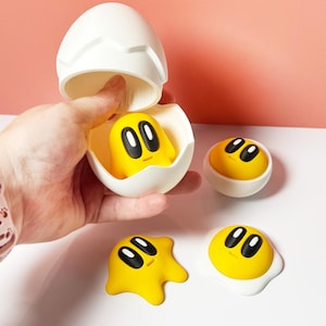 Egg and Yolk 3D printed figures - collectible, decoration