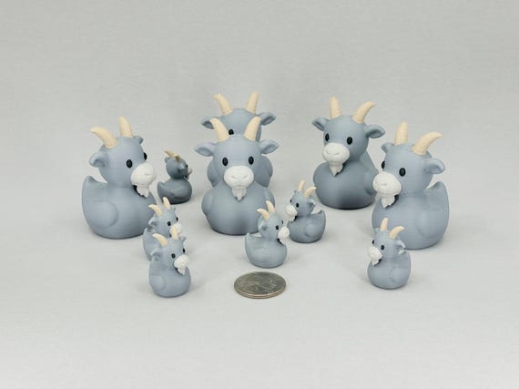 Goat 3D printed ducks - cute, cruising duck, keep or hide