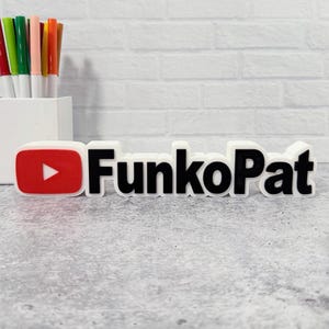 Custom 3D Social Media Nameplate – YouTube Design