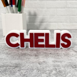 Custom 3D Nameplate – Modern Block Letter Design