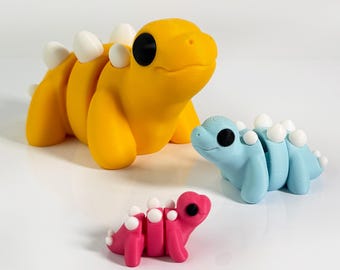Stegosaurus 3D printed figure - articulated, flexi, fidget, decoration
