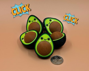 Avocado 3D printed clickers - mechanical, fidget, clicky, stress relief
