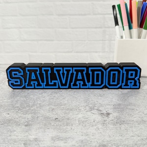 Custom 3D Nameplate – Outlined Block Letter Design