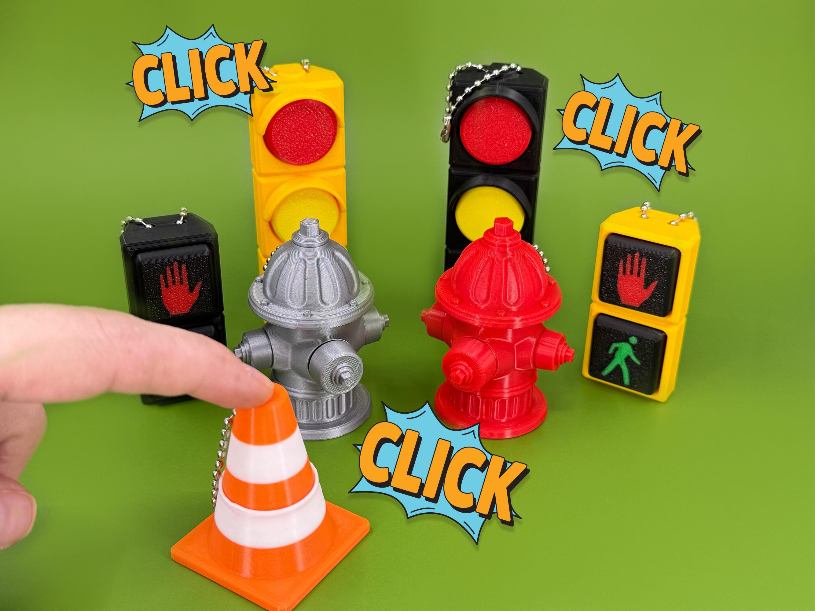 Traffic Signs 3D printed clickers - mechanical, fidget, clicky, stress relief