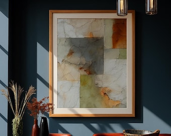 Neutral Abstract Wall Art Print | Soft Earth Tones | Warm Minimalist Decor | Textured Modern Artwork | 3:4 Vertical