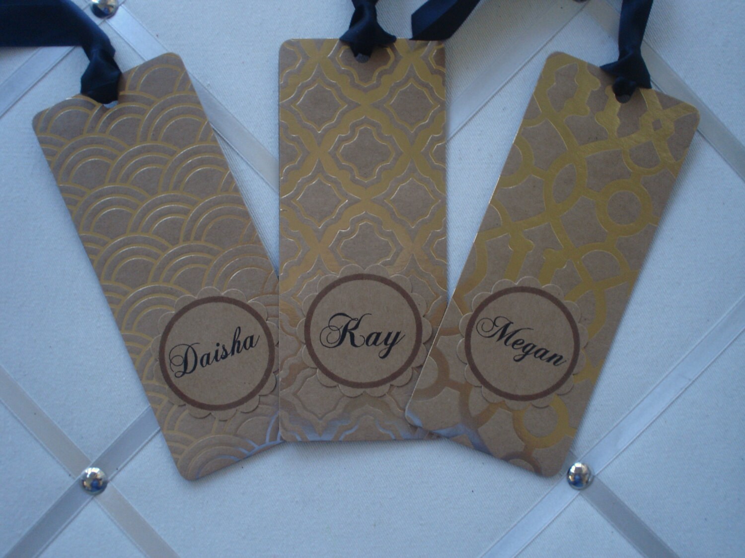 Kraft and Gold Foil Bookmarks Etsy