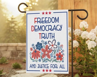 Freedom Democracy Truth House Flag, Political Activist Flag, Protest Flag, Political Home Decoration Gift, Patriotic Home Garden Decor