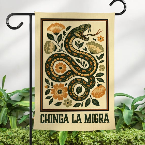 Chinga La Migra Garden Flag, Anti Deportations, Immigrant Support, Liberal Resistance Home Decor For Activist, Social Justice House Flag