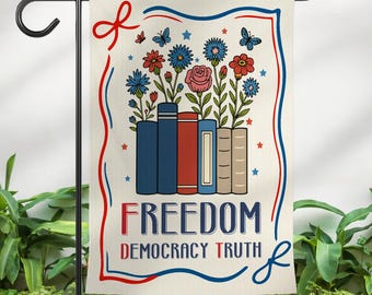 Freedom Democracy Truth Garden Flag, Political Activist Flag, Protest House Flag, Political Home Decoration Gift, Patriotic Banner Decor