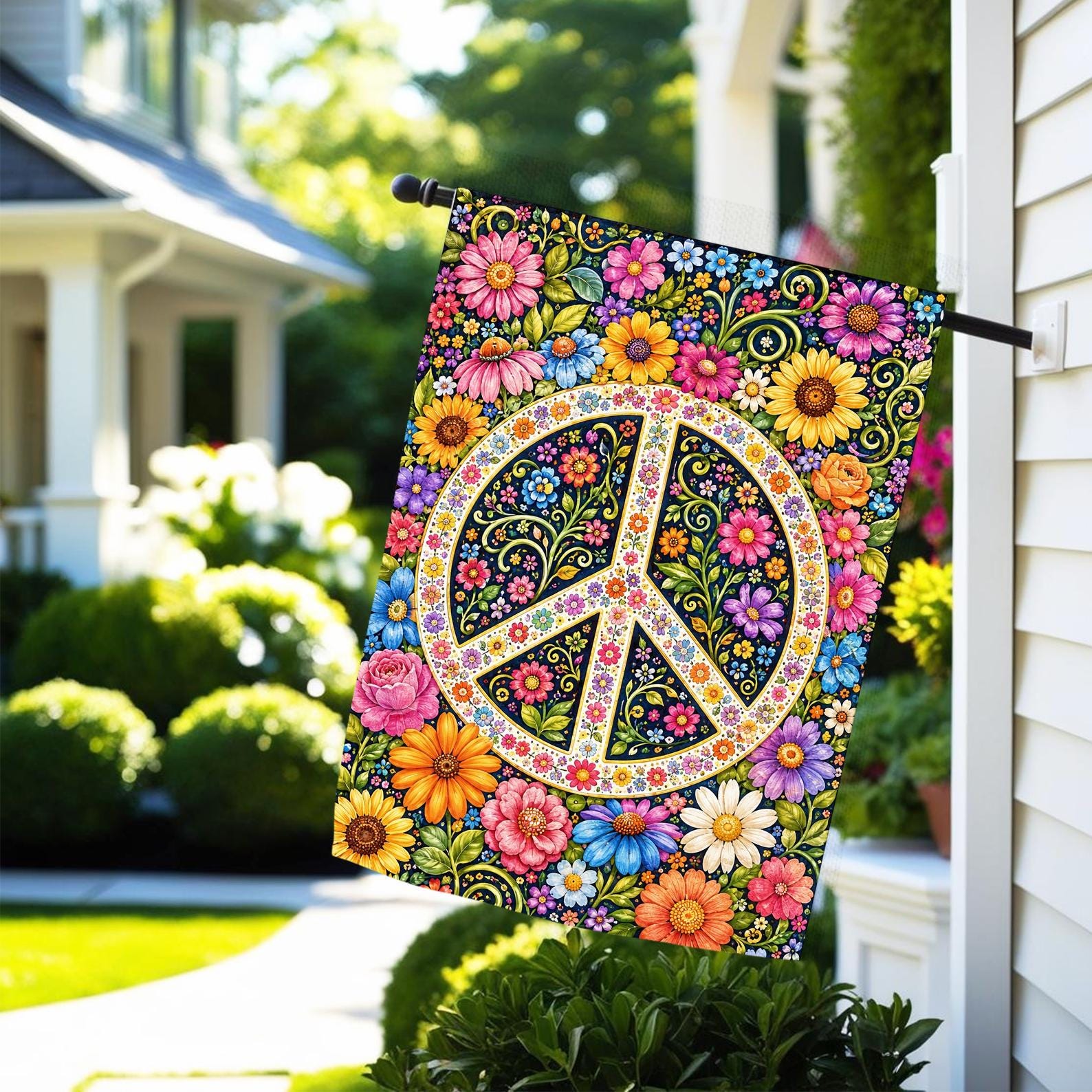 Vintage Peace Flag - Etsy