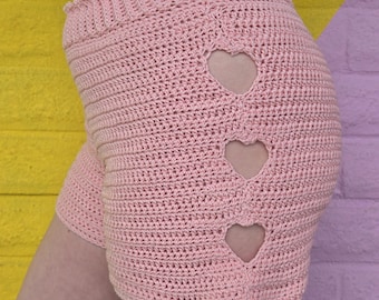 Schema per pantaloncini all'uncinetto a forma di cuore di caramella / SOLO MODELLO PDF /