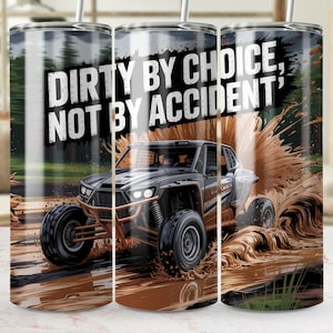 Off Road Tumbler Wrap PNG: Mudding UTV Design (Digital Download, 20oz Tumbler Sublimation)