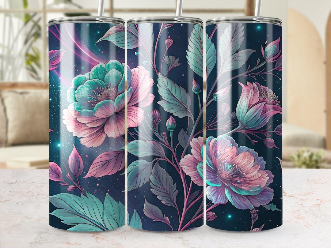 Floral Tumbler Wrap Png, Seamless Tumbler Design, Flower Tumbler Wrap ...