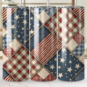 Americana Tumbler Wrap: Patriotic Stars & Stripes PNG (Digital Download)
