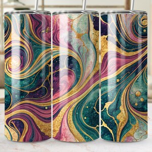 Abstract Swirl Tumbler Wrap Png, Colorful Tumbler Wrap Png, Digital Tumbler Design, Glitter Tumbler Wrap, Marble Pattern Tumbler Png