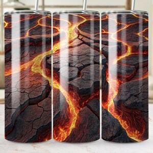 Volcanic Lava Tumbler Wrap Png, Digital Download Tumbler Wrap, Seamless Png for 20 oz Tumblers, Lava Theme Tumbler Design