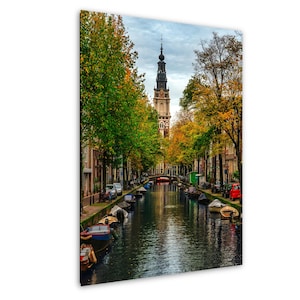 Iconic Canal  in Amsterdam. Amsterdam Canal Photograph. Amsterdam wall art.  Amsterdam Canal Fine Art.  Architecture  Amsterdam Print.