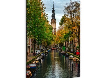 Amsterdam Canal Print: Iconic Architecture Fine Art