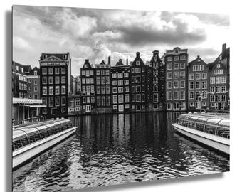 Amsterdam Canal Houses Sunset Photograph: Fine Art Architecture Print