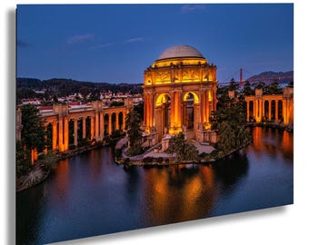 Palace of Fine Arts San Francisco Night Print | Golden Gate Bridge View |