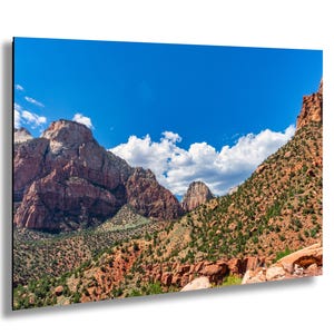 Zion National Park Canyon Rock Photograph: Desert Wall Art