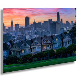 Painted Ladies in San Francisco. Painted Ladies Photograph, Bay Area Canvas, Painted Ladies Wall Art