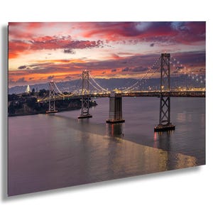 San Francisco Bay Bridge Sunrise Print: Cityscape Wall Art