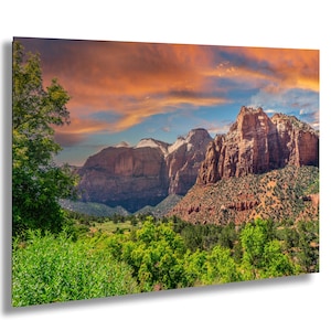 Zion National Park Canvas Print: Rock Canyon Desert Wall Art