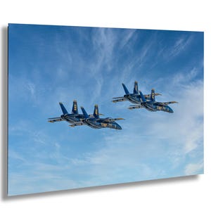 Blue Angels Flight Squadron Print: US Navy F18 Fighter Jet Wall Art