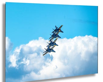 Blue Angels Flight Squadron Print: US Navy F18 Fighter Jet Wall Art