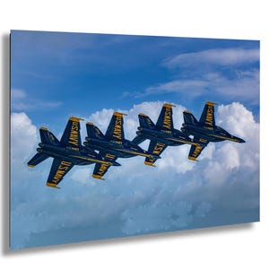 Blue Angels Flight Squadron Print: US Navy F18 Fighter Jet Wall Art