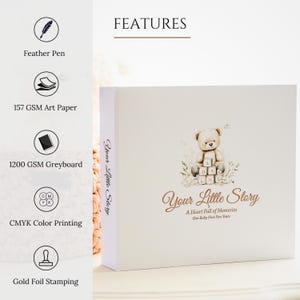 Milestone Tracker Book Baby First Year Documentation Handmade Memory Journal Keepsake Album Pregnancy Record Keeper Newborn Growth Chart Special Moments Collection Vintage Style Scrapbook Baby Shower Gift Idea Gender Neutral Design Family