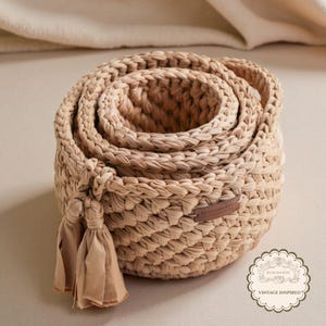 Cotton Rope Basket Storage Solution for Nursery Organization Idea Bathroom Textile Bin Storage Set Home Decor Basket White Nursery Storage