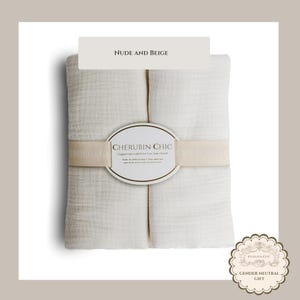 Vintage Baby Swaddle Muslin Blanket Lightweight Cotton Infant Wrap Breathable Fabric Natural Texture Soft Comfort Neutral Nursery Essential image 6