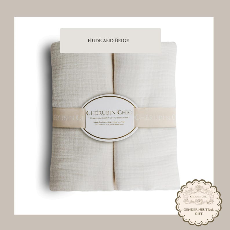 Vintage Baby Swaddle Muslin Blanket Lightweight Cotton Infant Wrap Breathable Fabric Natural Texture Soft Comfort Neutral Nursery Essential image 6
