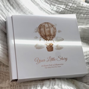 Regalo para baby shower, libro de recuerdos vintage para bebé, regalo de embarazo, recuerdo, diario para bebé hecho a mano, álbum de recortes para bebé atemporal.
