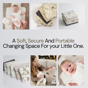 Portable Changing Pad Diaper Mat Baby Changing Station Portable Travel Pad Waterproof Muslin Organic Material Lightweight Design Floral image 10