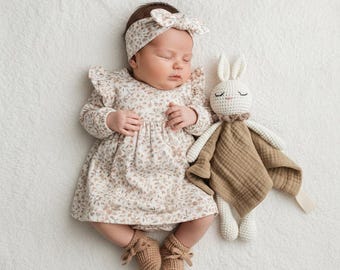 Cotton Security Blanket Comfort Toy Baby Shower Gift Idea Nursery Essential Sleep Aid Infant Newborn Snuggle Companion Travel Friendly Lovey
